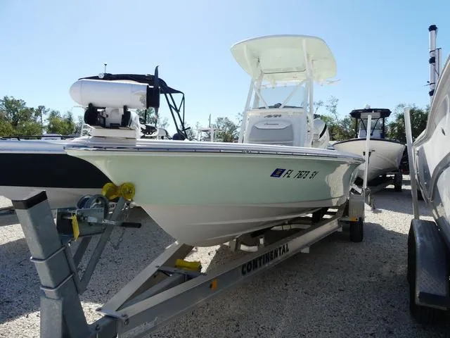 Slide: The Image of 2021 Avenger Boats AV24 on trailer, ready for transport. - 3