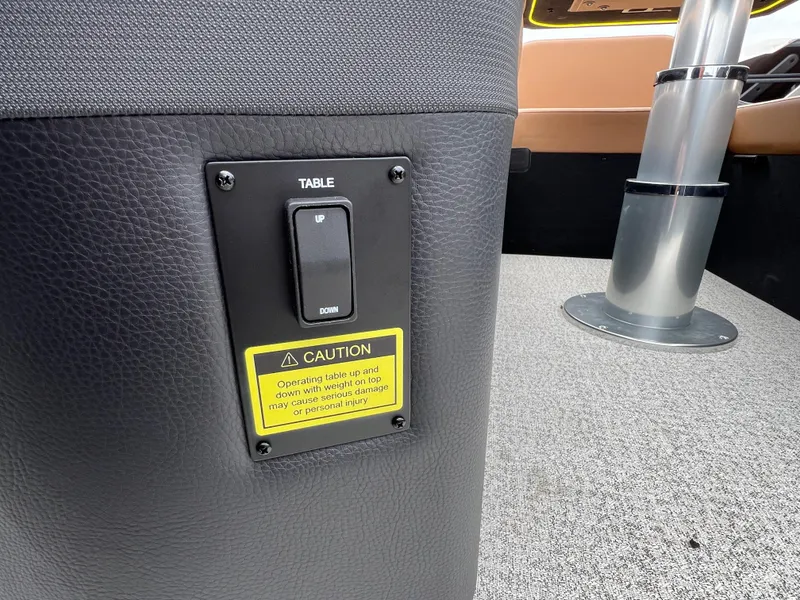 Slide: The Image of Control panel for adjustable table on 2025 South Bay 523 ULE 3.0+ boat. - 16