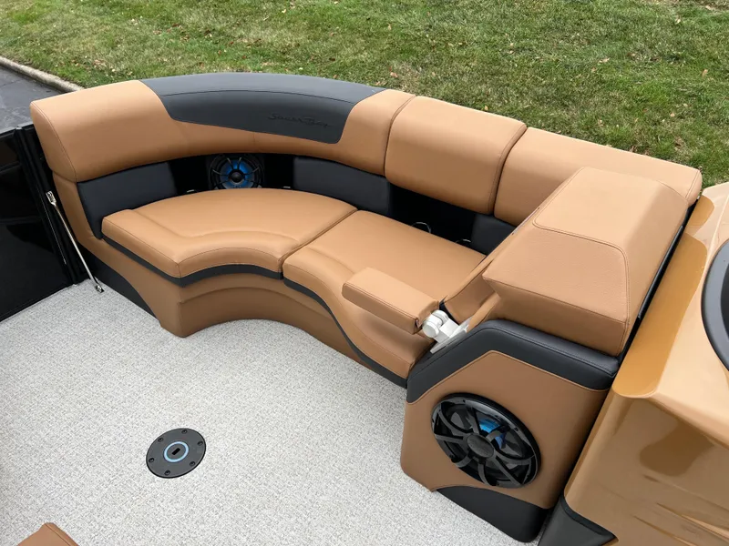 Slide: The Image of Luxurious seating on 2025 South Bay 523 ULE 3.0+ pontoon boat. - 30