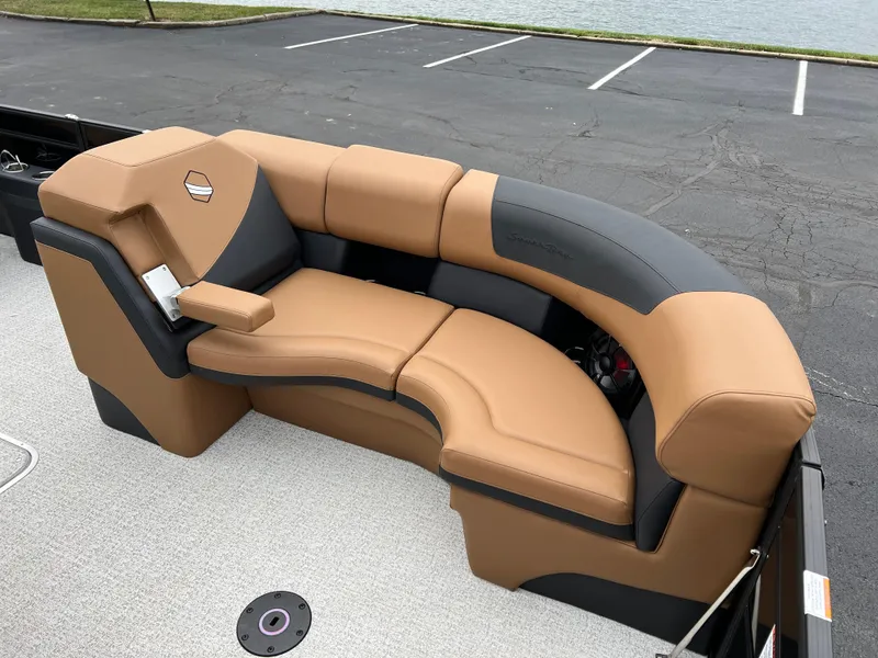 Slide: The Image of Luxurious seating on 2025 South Bay 523 ULE 3.0+ pontoon boat. - 7