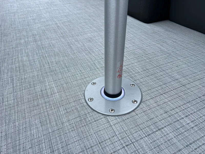 Slide: The Image of Metal pole base on textured surface, South Bay S224 RS 3.0 Hybrid Arch, 2025 model. - 18