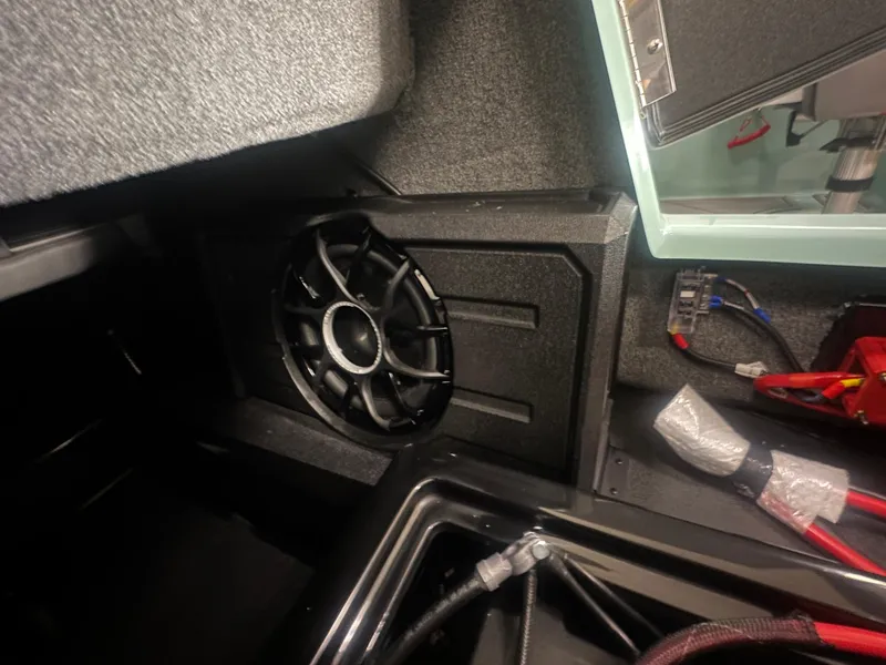 Slide: The Image of 2025 Moomba Max interior speaker and wiring detail. - 20