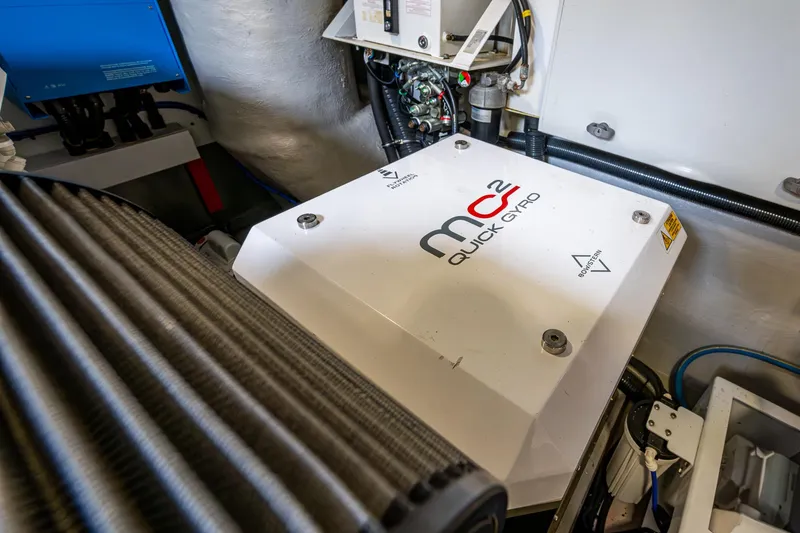 Slide: The Image of Stabilization system in 2022 Sunseeker Manhattan 68 yacht engine room. - 43