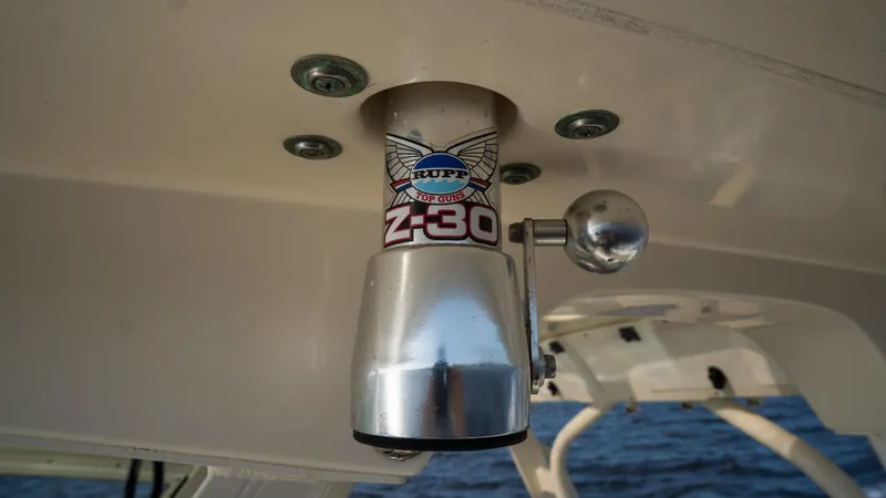 Slide: The Image of Rupp Z-30 outrigger mount on 2012 Scout 345 XSF boat. - 46