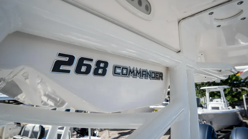 Slide: The Image of 2024 Sea Fox 268 Commander boat detail, showcasing model name and sleek design. - 18