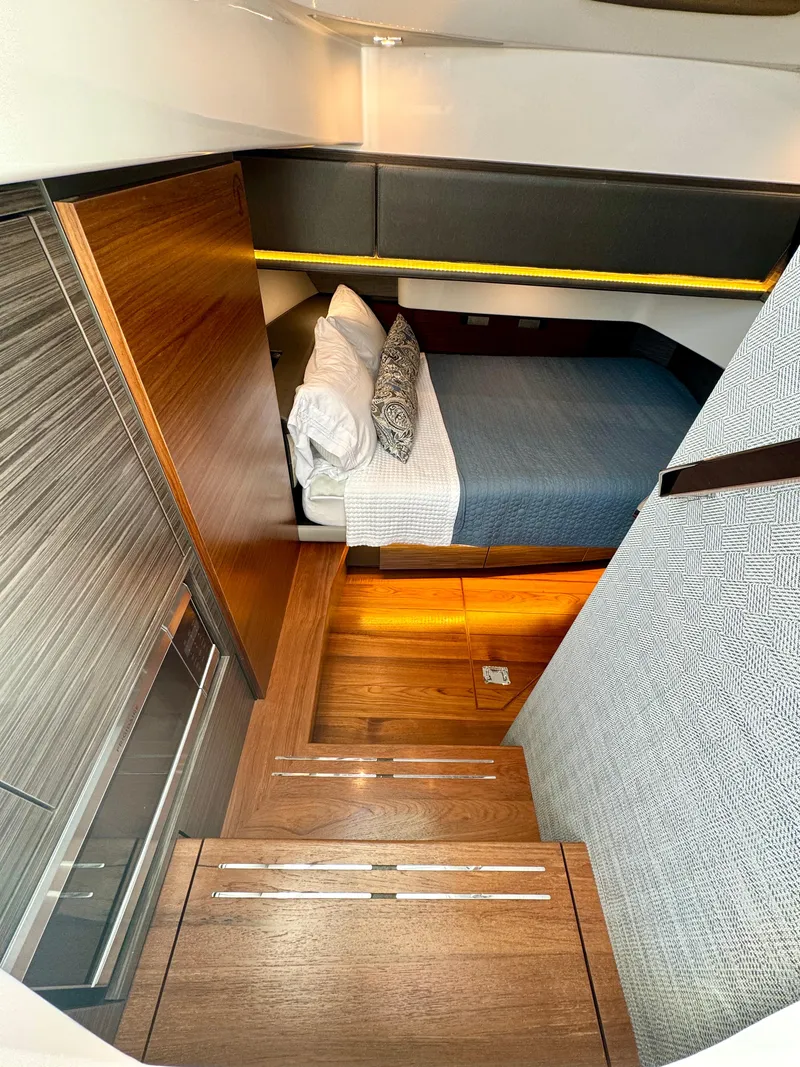Slide: The Image of Luxurious cabin interior of 2018 Tiara Yachts 38 LS with wooden flooring. - 3