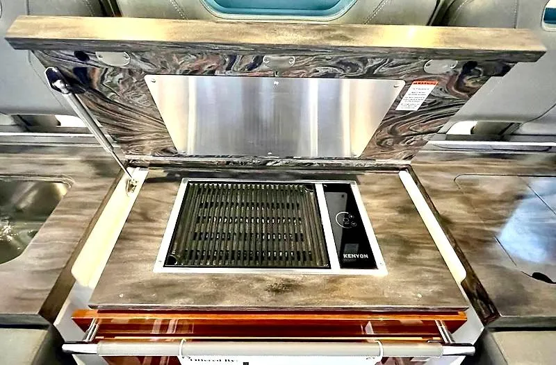 Slide: The Image of Kenyon grill on 2018 Tiara Yachts 38 LS, luxury yacht interior detail. - 6