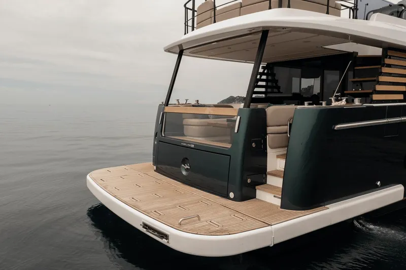 Slide: The Image of Azimut Magellano 60 yacht, 2025 model, featuring elegant deck and modern design. - 29