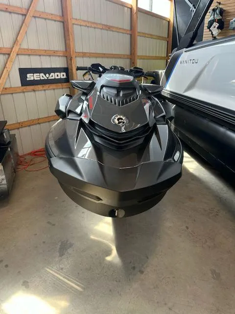 Slide: The Image of 2024 Sea-Doo GTR-X 300 iBR with sound system in a garage. - 3