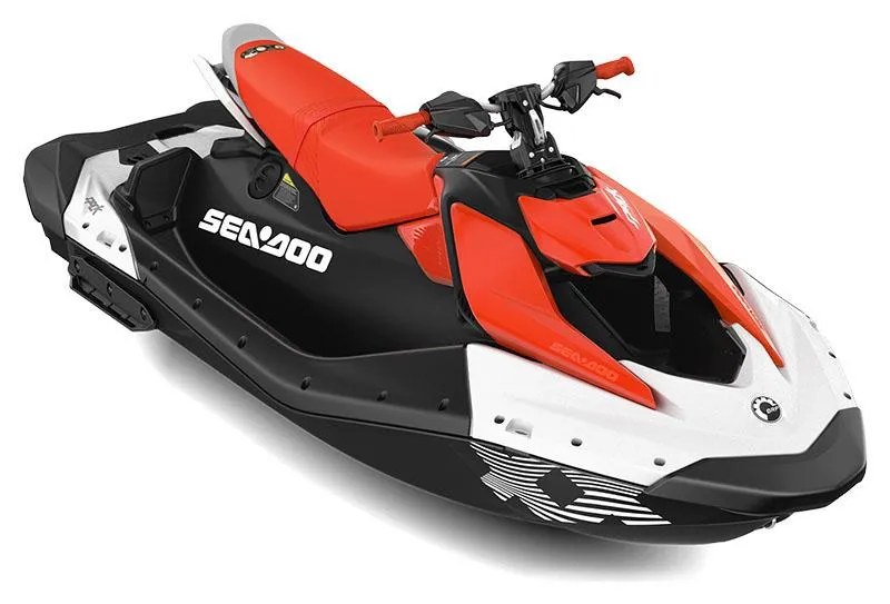 Slide: The Image of 2024 Sea-Doo SPARK TRIXX 3UP IBR, vibrant red and black design. - 5