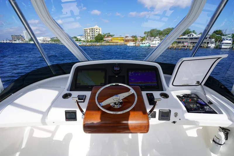 Slide: The Image of 2018 Bertram 35 Flybridge- IT-L-DO- Helm - 11