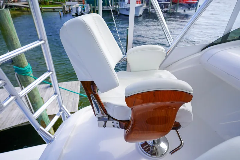 Slide: The Image of 2018 Bertram 35 Flybridge- IT-L-DO- Helm - 12