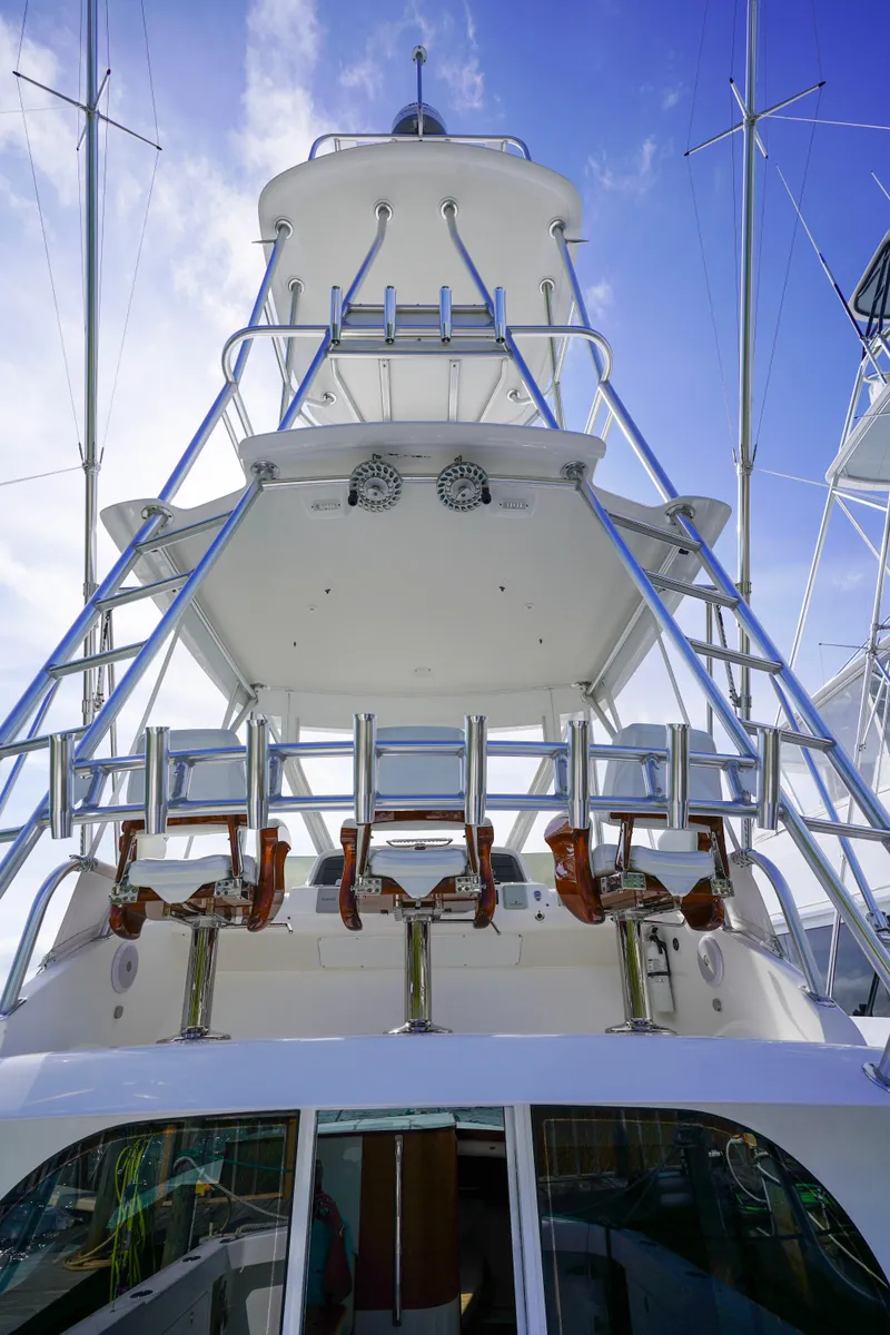 Slide: The Image of 2018 Bertram 35 Flybridge- IT-L-DO- Helm - 16