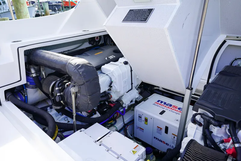 Slide: The Image of 2018 Bertram 35 Flybridge- IT-L-DO- Engines - 29