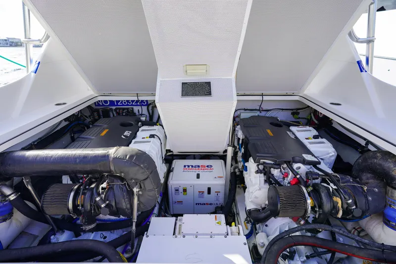 Slide: The Image of 2018 Bertram 35 Flybridge- IT-L-DO- Engines - 30