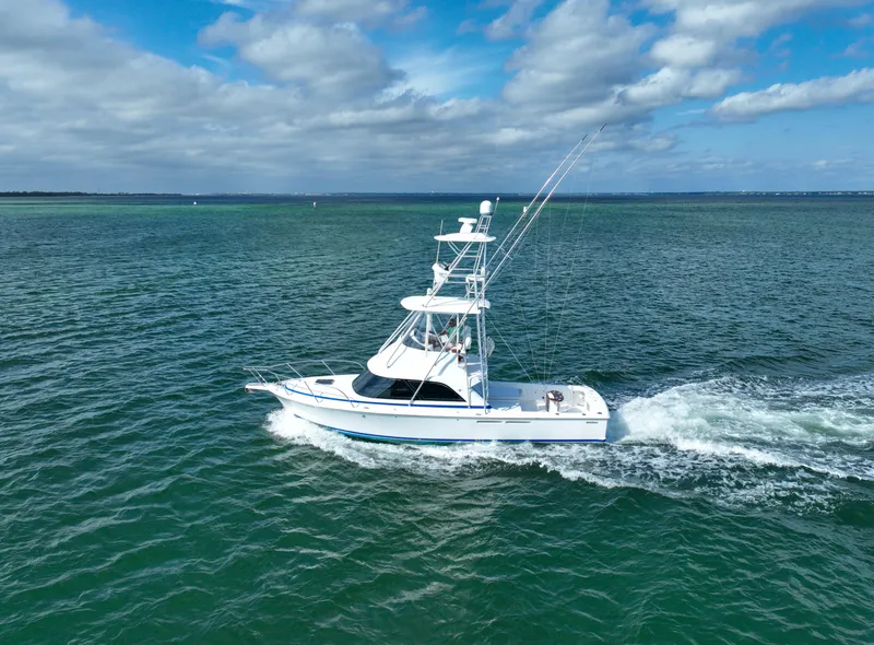Slide: The Image of 2018 Bertram 35 Flybridge- IT-L-DO- Port - 33