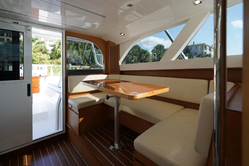 Slide: The Image of 2018 Bertram 35 Flybridge- IT-L-DO- Dinette - 6