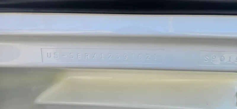 Slide: The Image of 2021 Sea Ray SPX 190 OB hull identification number (HIN) close-up. - 19