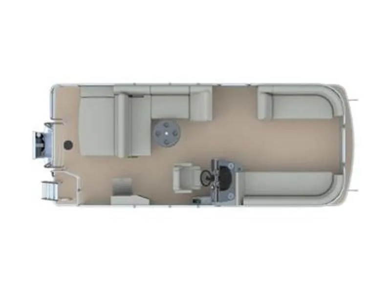 Slide: The Image of 2025 Godfrey 2286sfl boat layout with spacious seating and helm station. - 1