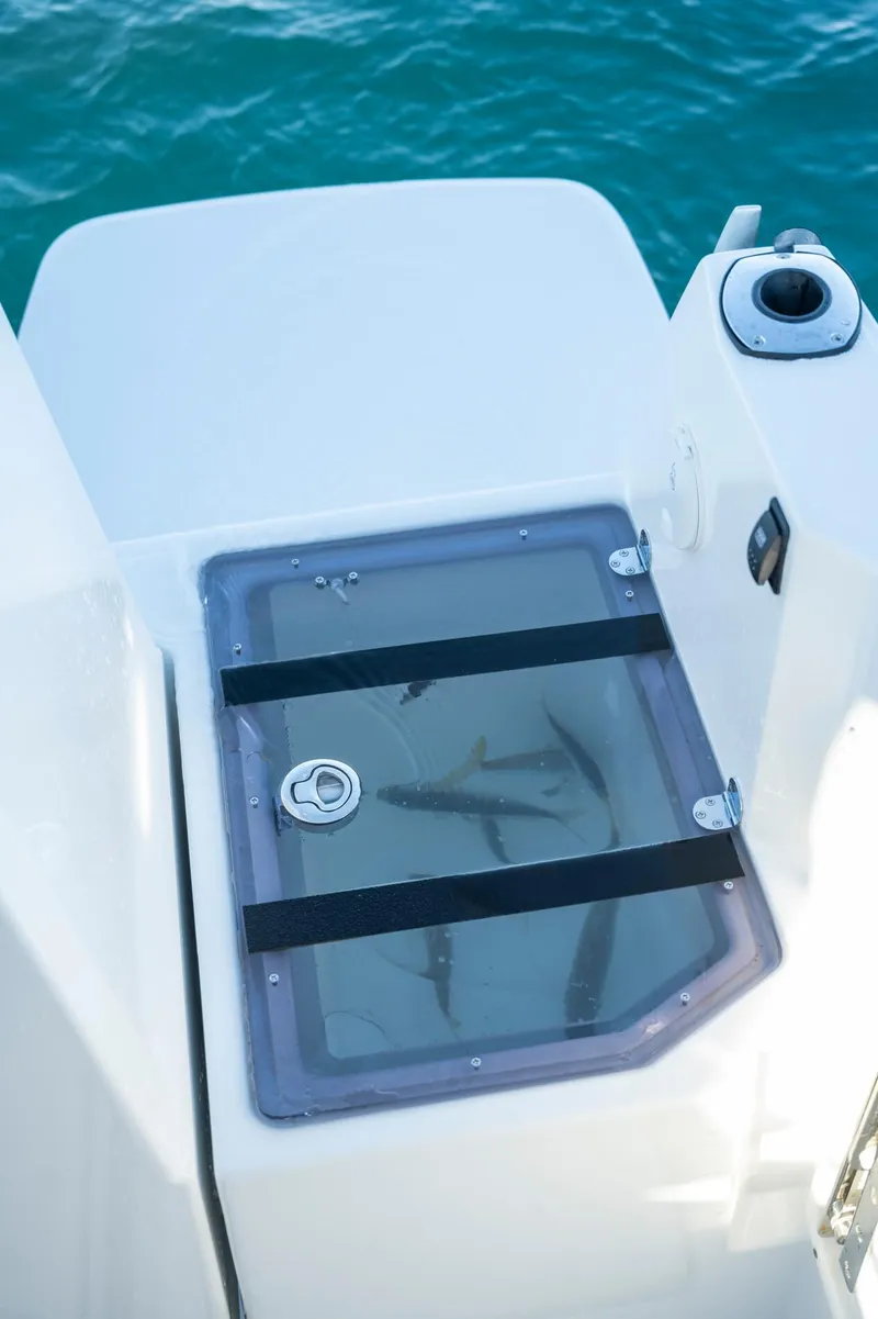 Slide: The Image of 2024 Beneteau Antares 8 Fishing boat with live bait well. - 16