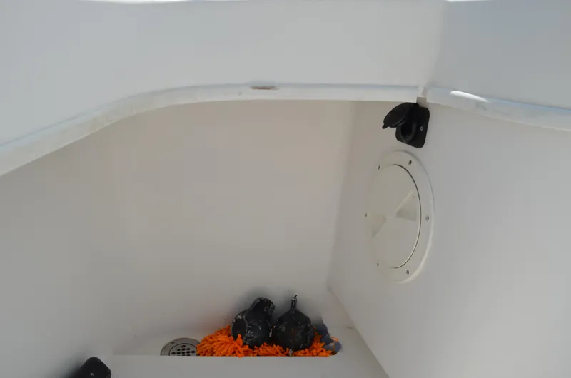 Slide: The Image of 2008 Jersey Cape 31 Little Devil boat interior storage compartment. - 20