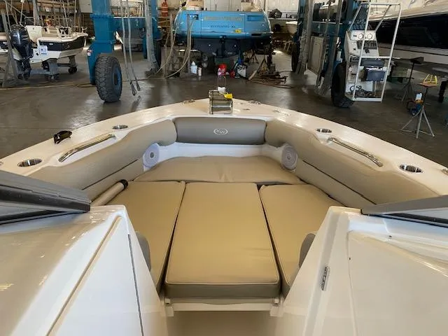 Slide: The Image of Interior view of Key West 239 DFS boat, year 2025. - 5