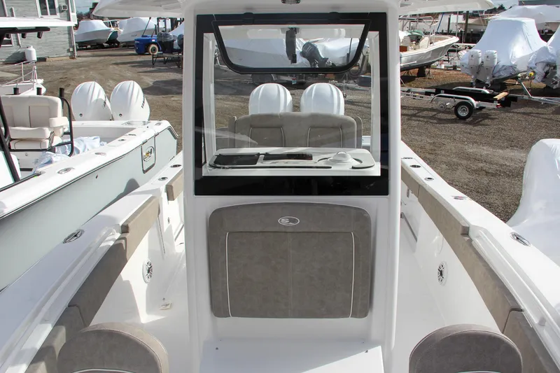 Slide: The Image of Anchor compartment of 2025 Sea Hunt Gamefish 27 Forward Seating boat. - 47