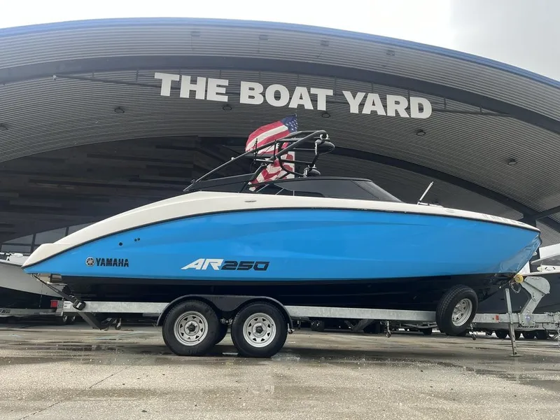 Slide: The Image of 2023 Yamaha AR250 boat on trailer at The Boat Yard. - 13