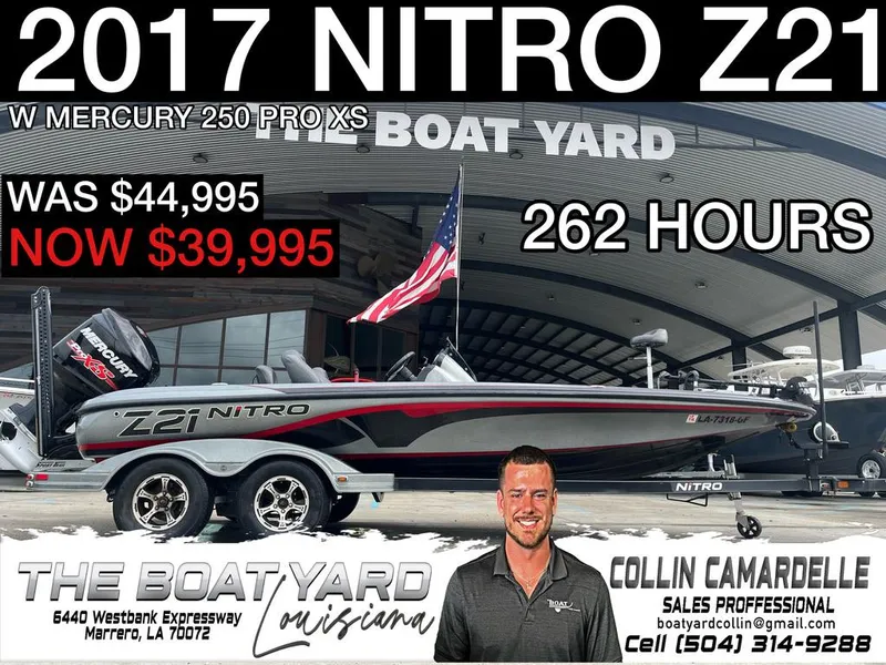 The Image of 2017 Nitro Z21 boat for sale, $39,995, 262 hours, at The Boat Yard Louisiana. - 1