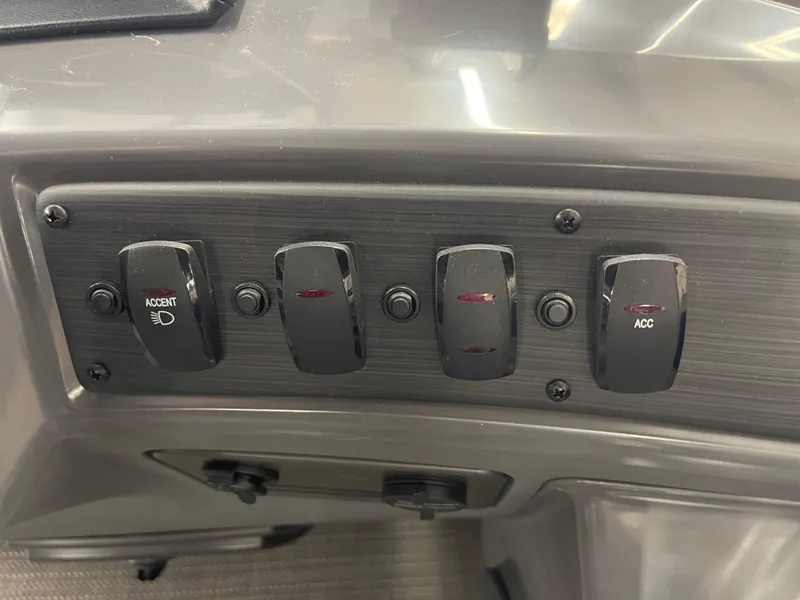 Slide: The Image of Control panel of 2024 Bennington 188SVLSR with accent and accessory switches. - 41