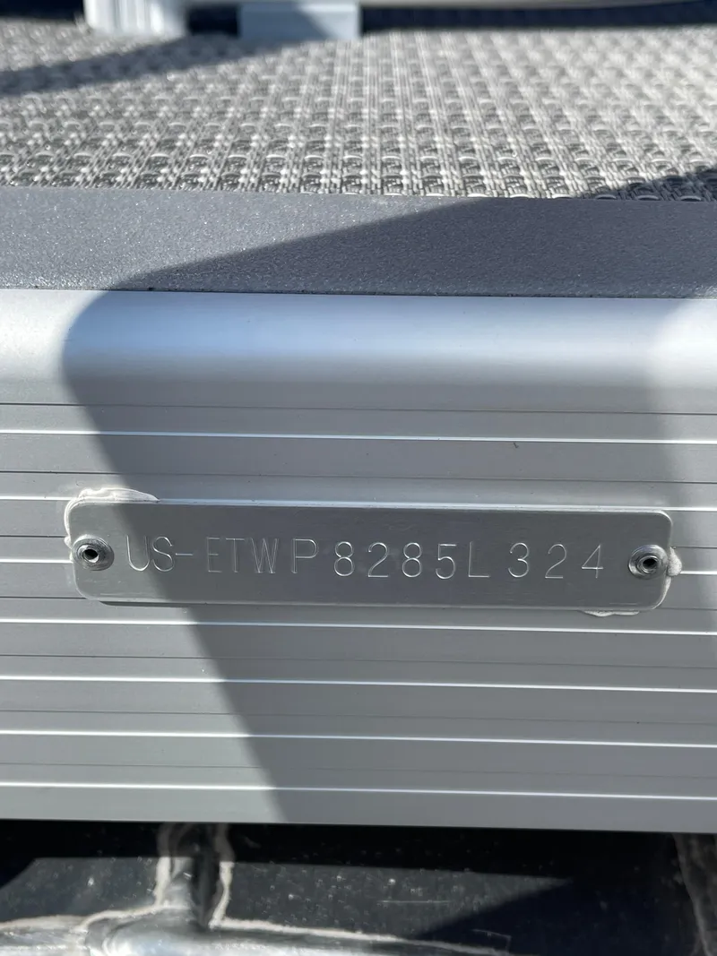 Slide: The Image of 2024 Bennington 20SVFSR boat identification plate with serial number. - 43