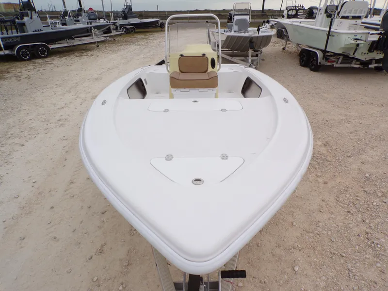 Slide: The Image of 2024 K2 Powerboats 17HS on display, showcasing sleek design and spacious deck. - 14