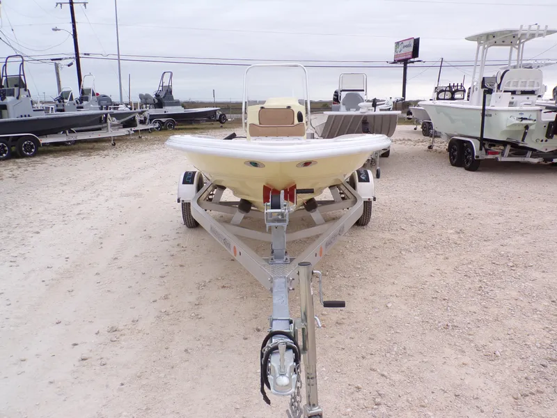 Slide: The Image of 2024 K2 Powerboats 17HS on trailer in outdoor showroom. - 18