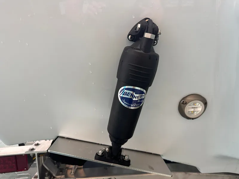 Slide: The Image of Bennett Marine trim tab on 2025 Key West 230BR boat. - 16
