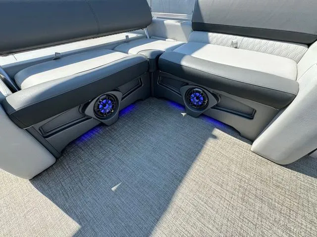 Slide: The Image of 2021 Tahoe LTZ Versatile Rear Lounger 24' with stylish seating and built-in speakers. - 22