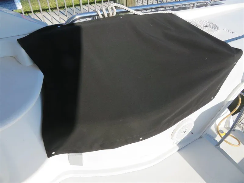 Slide: The Image of Black cover on Bluewater Yachts Millennium Series 63, 2000 model deck. - 16