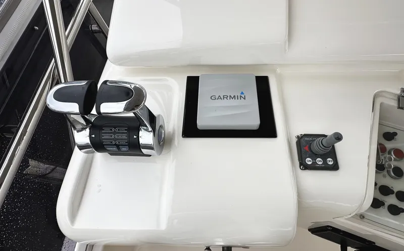 Slide: The Image of Control panel of 2014 Ferretti Yachts 530 with Garmin navigation system. - 52