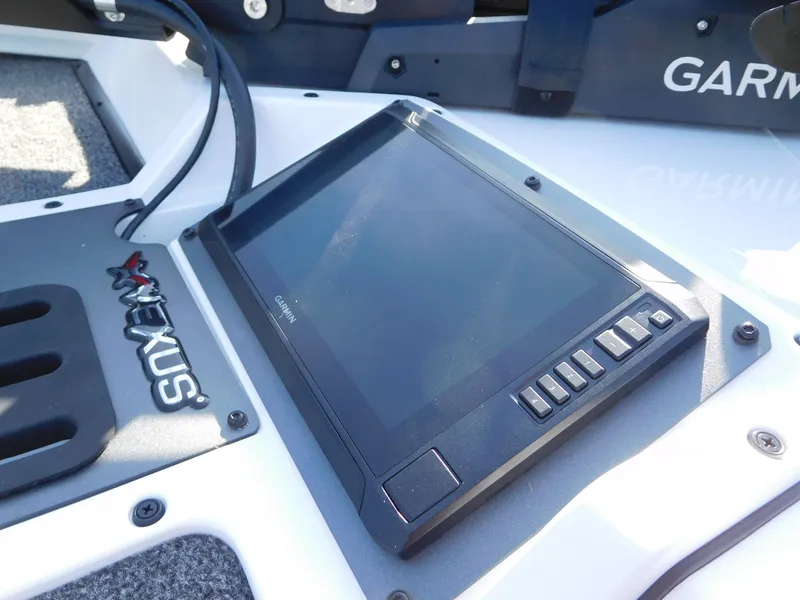 Slide: The Image of Vexus AVX 2080 boat dashboard with Garmin display, 2025 model. - 8