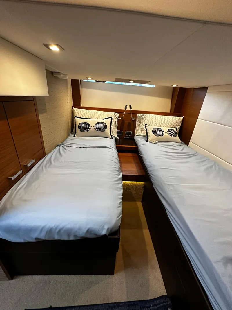 Slide: The Image of Luxurious twin bed cabin in 2016 Tiara Yachts 49 COUPE. - 41