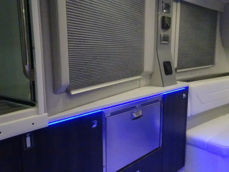 Slide: The Image of Interior of 2021 Formula 430 Super Sport Crossover with modern design and ambient lighting. - 11