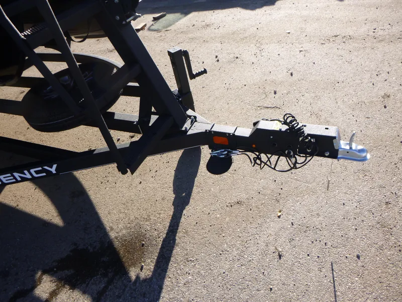 Slide: The Image of Trailer hitch of 2025 Regency 230 LE3 on concrete surface. - 10