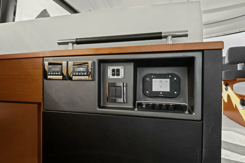 Slide: The Image of Control panel of 2014 Prestige 450 S yacht interior. - 17