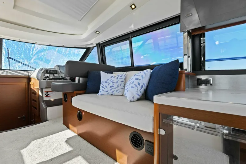 Slide: The Image of Luxurious interior of 2014 Prestige 450 S yacht with plush seating and modern design. - 24