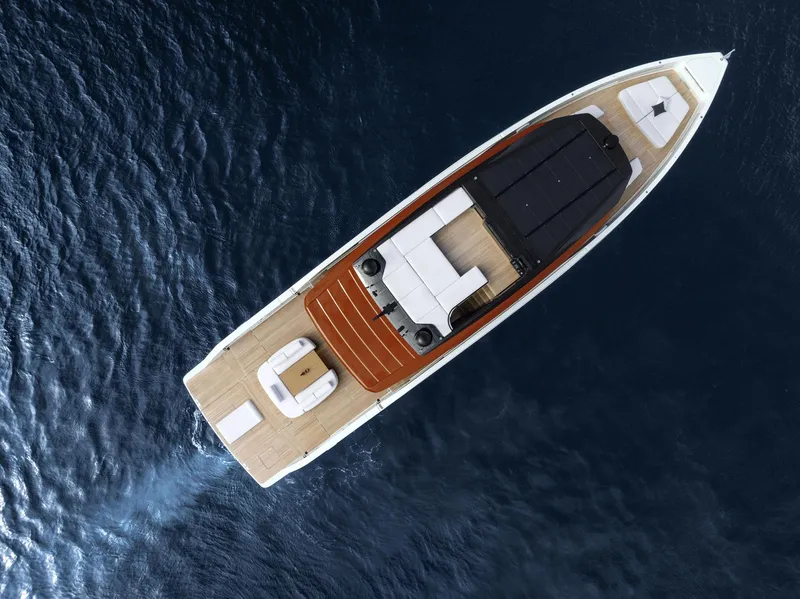 Slide: The Image of Aerial view of 2026 Sanlorenzo SP92 luxury yacht on the ocean. - 28