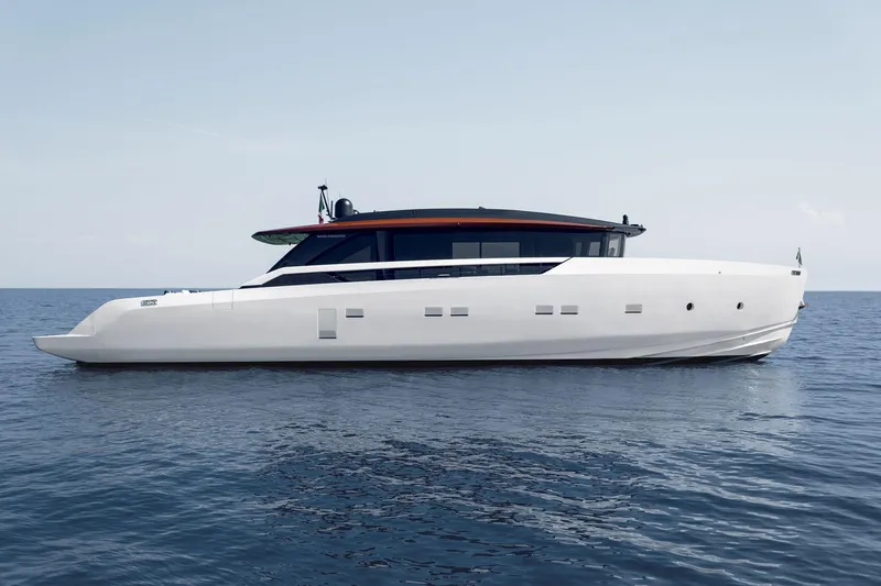Slide: The Image of Sanlorenzo SP92 2026 luxury yacht on calm ocean waters. - 30