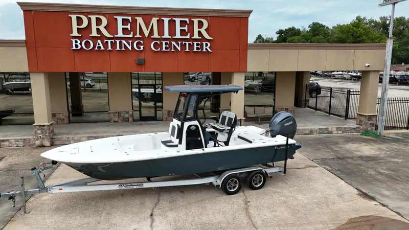 Slide: The Image of 2023 Tidewater 2410BM boat on trailer at Premier Boating Center. - 3