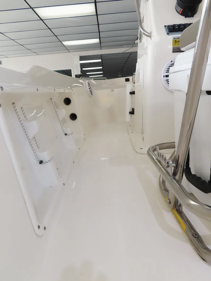 Slide: The Image of 2024 Key West 1720 Center Console interior, showcasing sleek white design and modern features. - 13