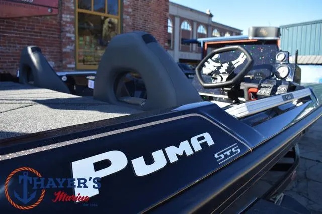 Slide: The Image of 2025 Bass Cat Puma STS boat at Thayer's Marine dealership. - 41