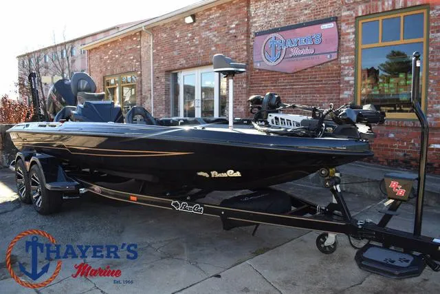 Slide: The Image of 2025 Bass Cat Puma STS boat at Thayer's Marine dealership. - 44