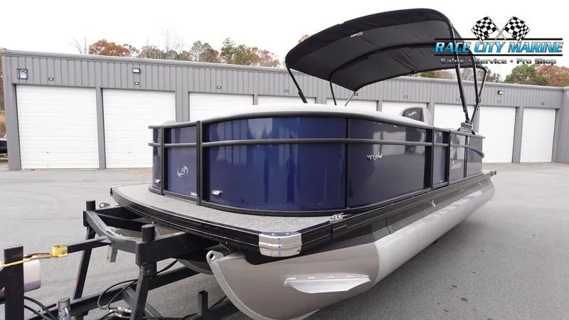Slide: The Image of 2025 Barletta ARIA 22QC pontoon boat with canopy at Race City Marine. - 5